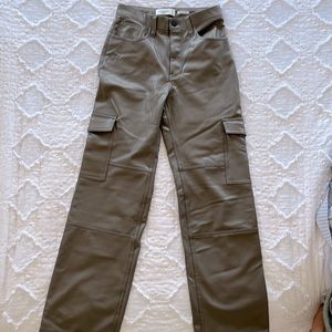 Abercrombie cargo leather pants